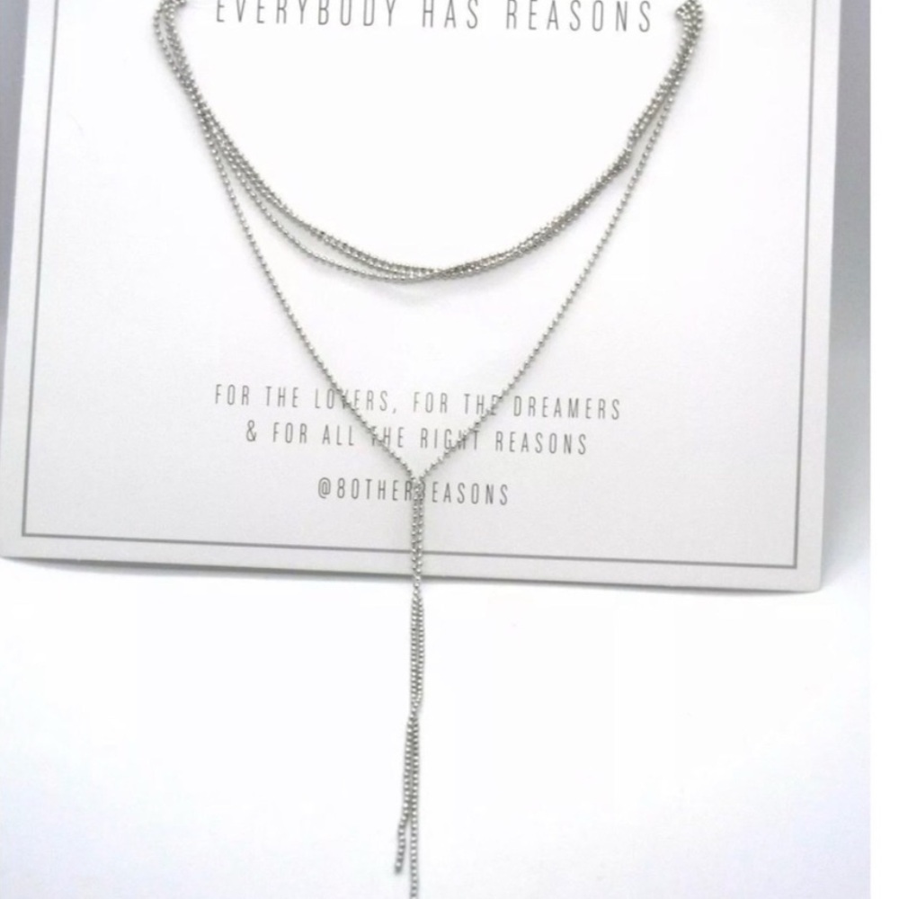 8 Other Reasons Nine Lives Silver Choker NWT